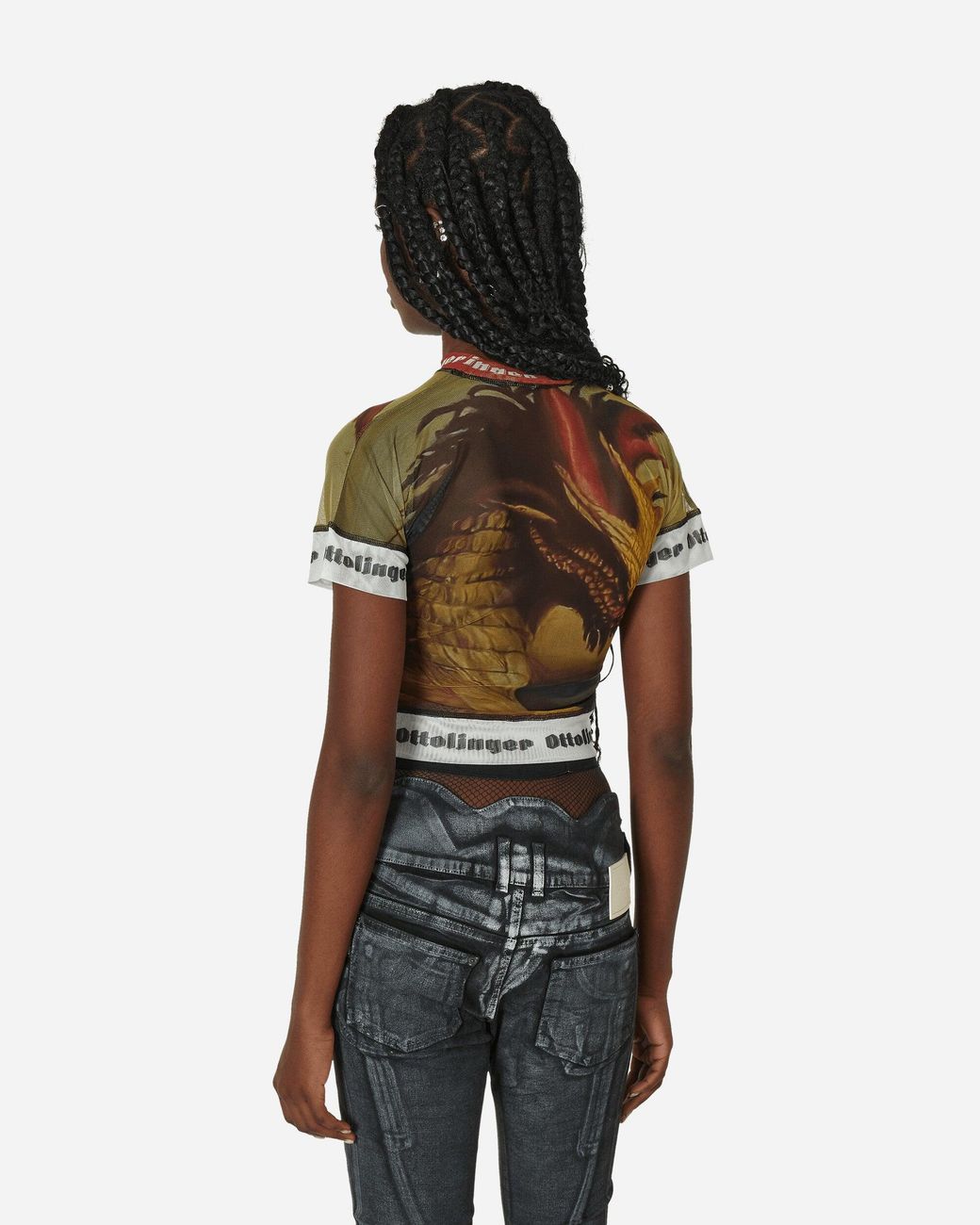 OTTOLINGER Yellow Slam Jam Mesh T-Shirt Mustard