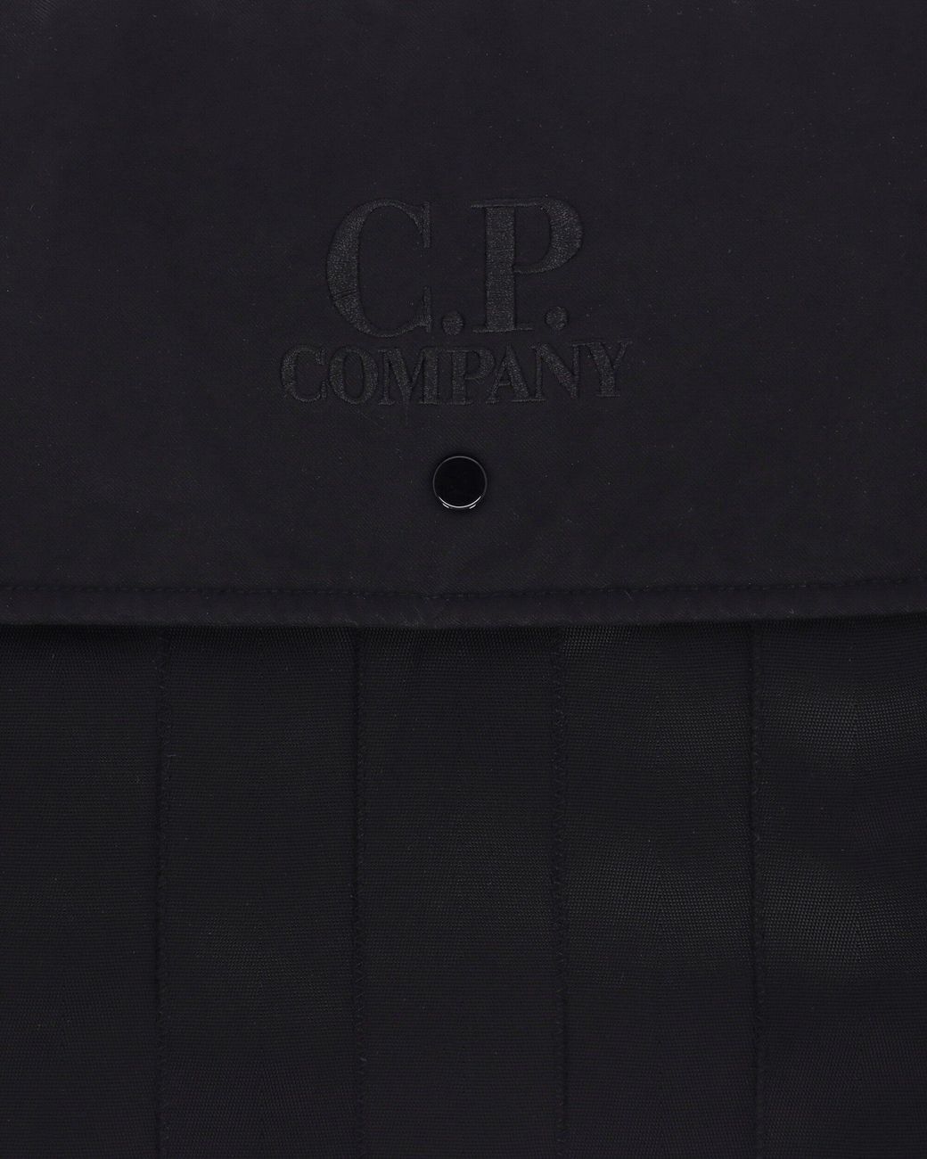 C P Company Black Herringbone Logo Bag for men