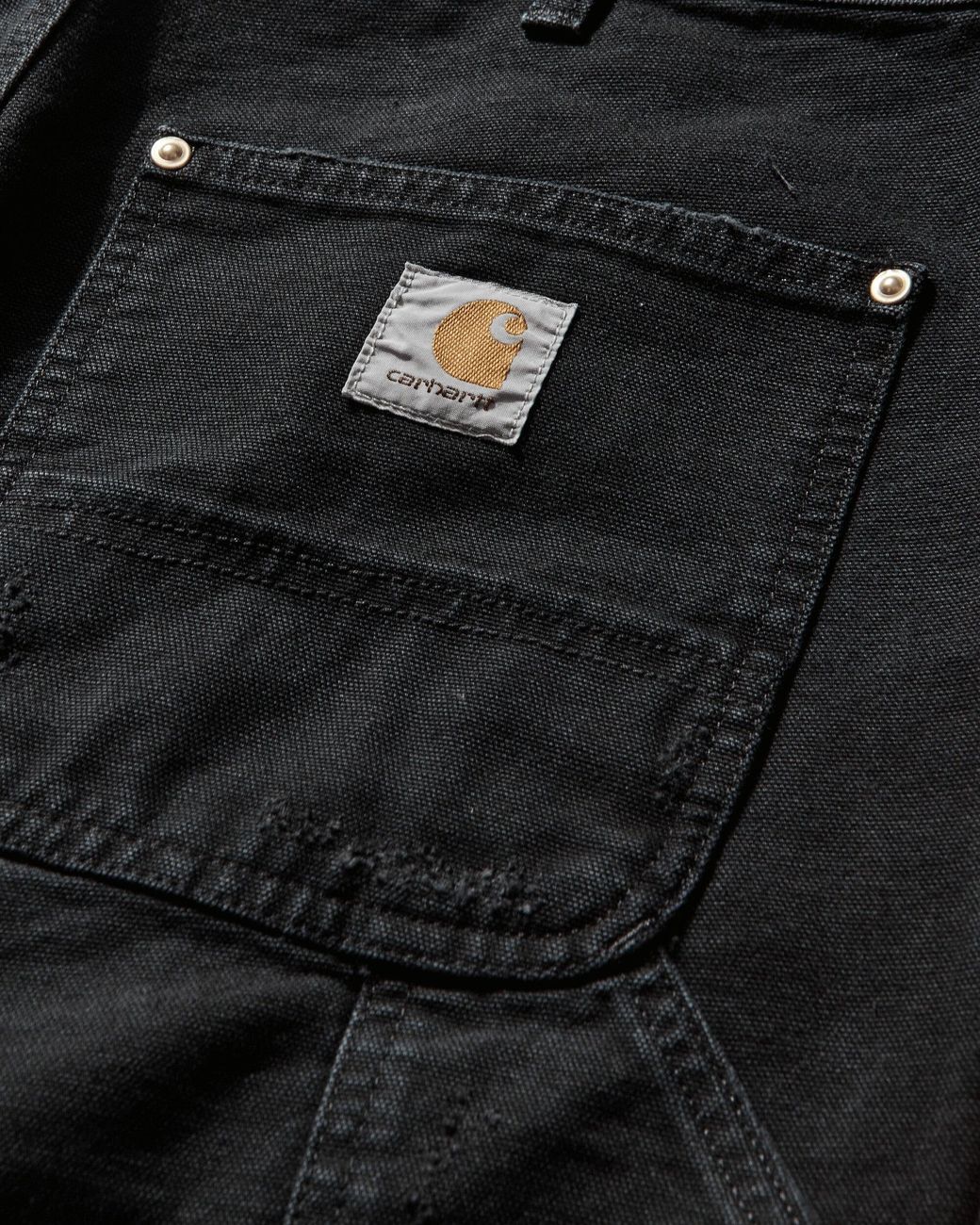 Carhartt Black S Double Knee Pants (Grind Washed) for men