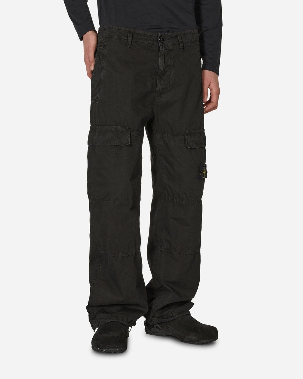 Stone Island Relaxed Fit Cargo Pants in Black for Men | Lyst