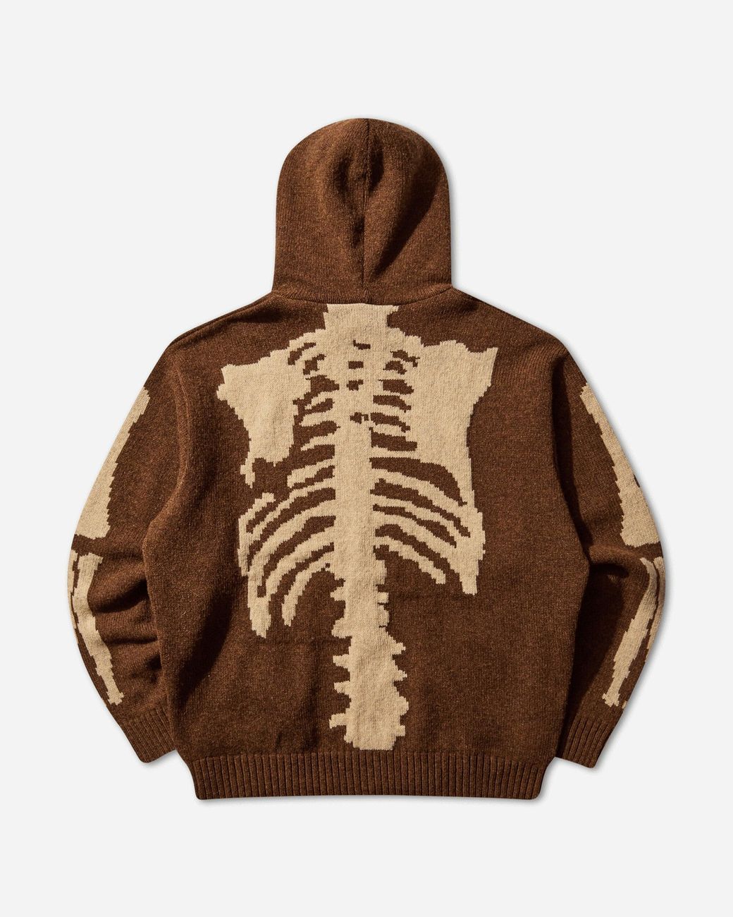 Kapital Brown Men S 5g Wool Bone Hooded Sweater for men