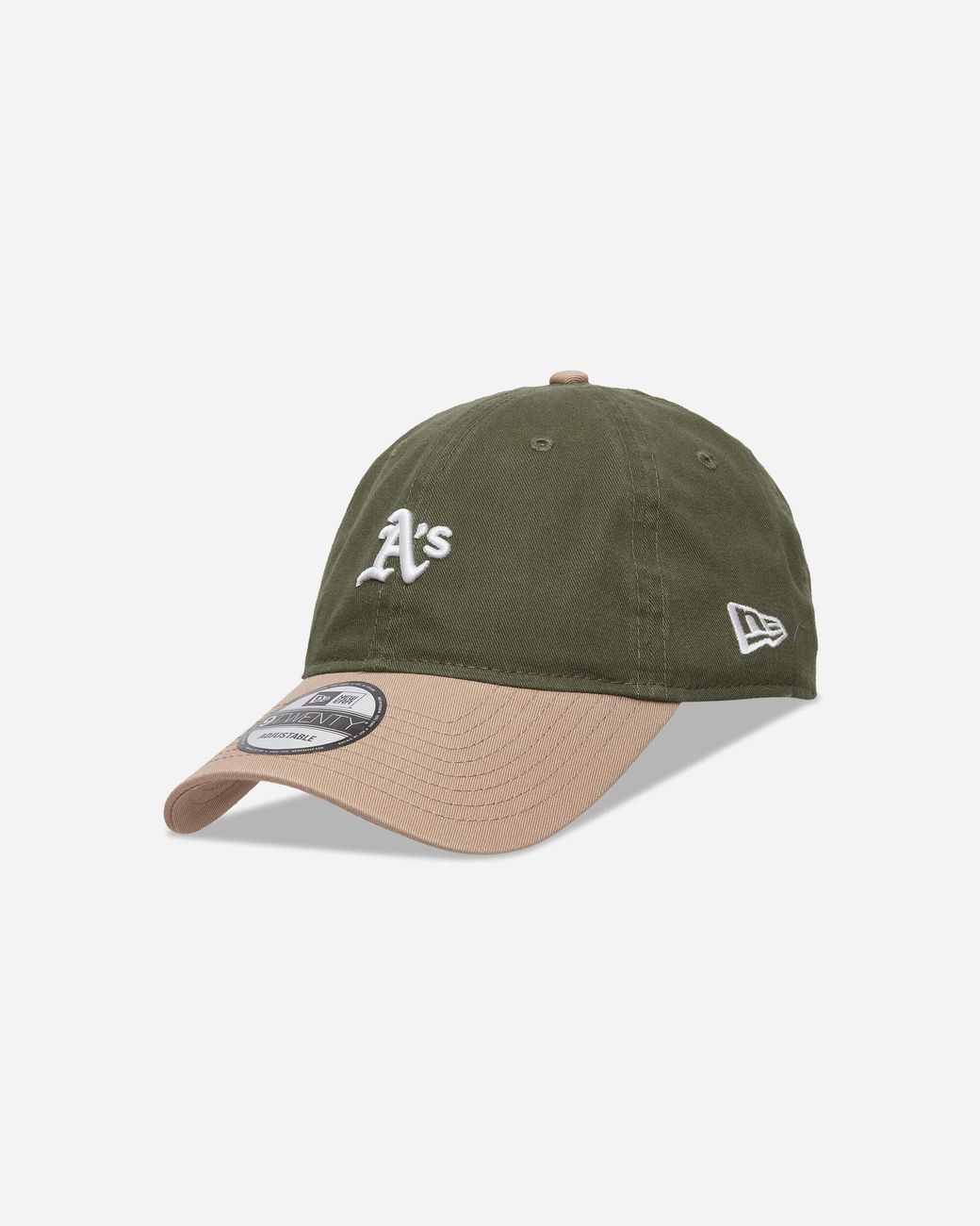 KTZ Green Athletics Mlb Washed Contrast 9twenty Adjustable Cap for men