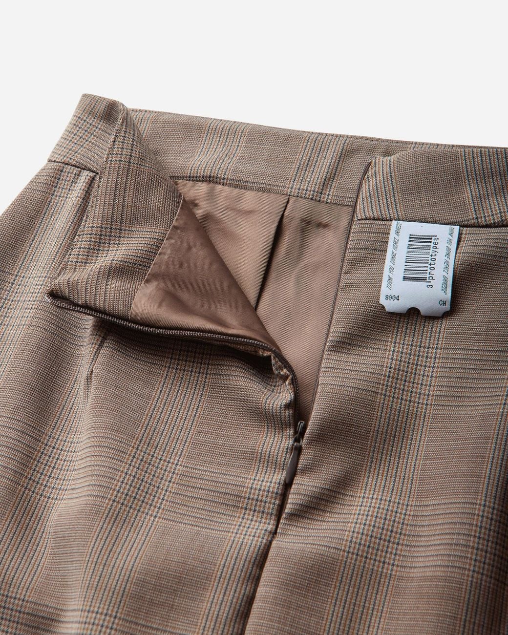 PROTOTYPES Brown S Cut-Up Checked Skirt