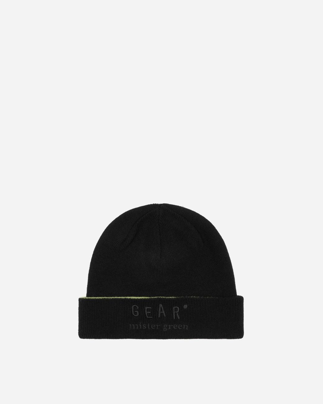 Mister Green Black Cashmere Gear Beanie for men