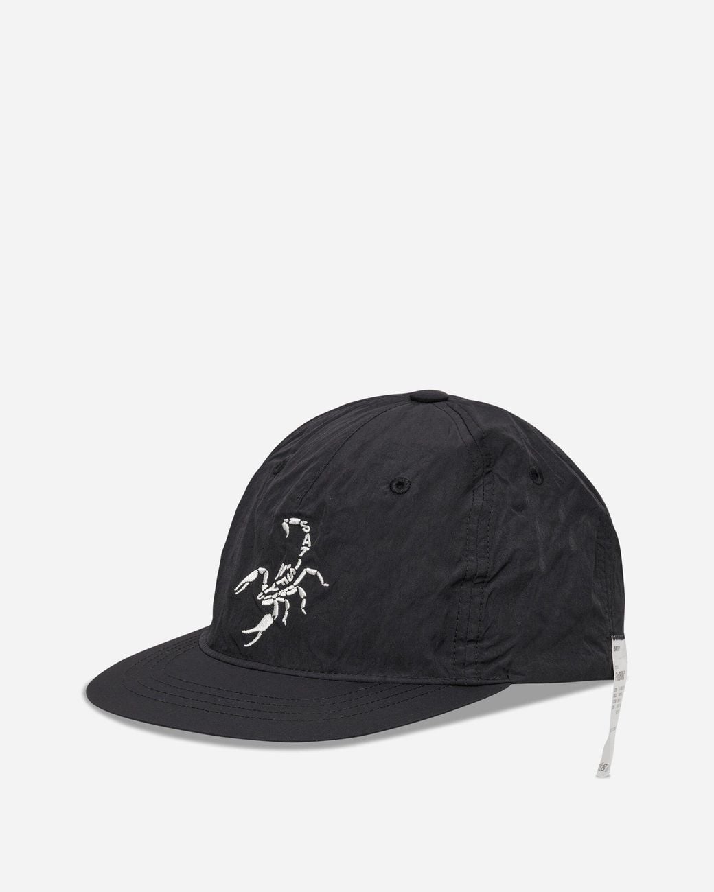 Satisfy Black Flitesilk 5‑Panel Pinch Cap Matte Scorpion for men