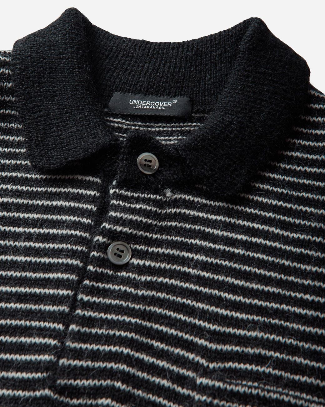 Undercover Gray S Wool Polo Sweater for men
