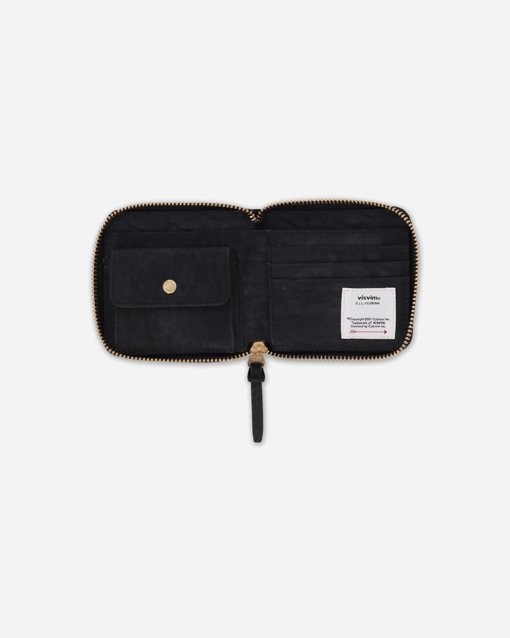 Visvim Black Leather Bi-Fold Wallet for men