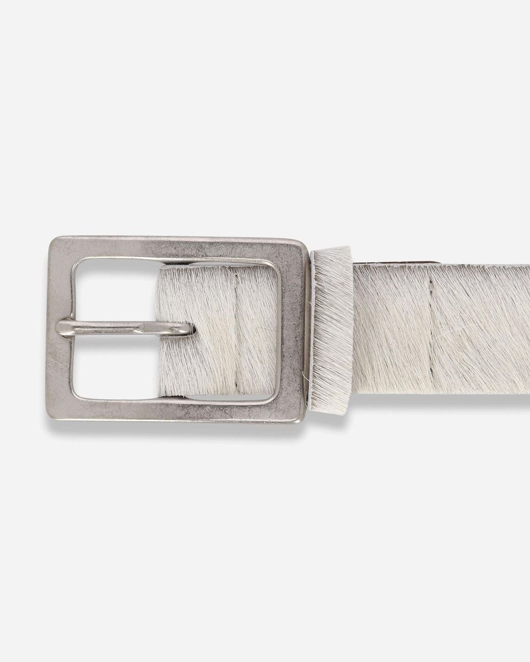 Neighborhood White Hair-on Leather Belt for men