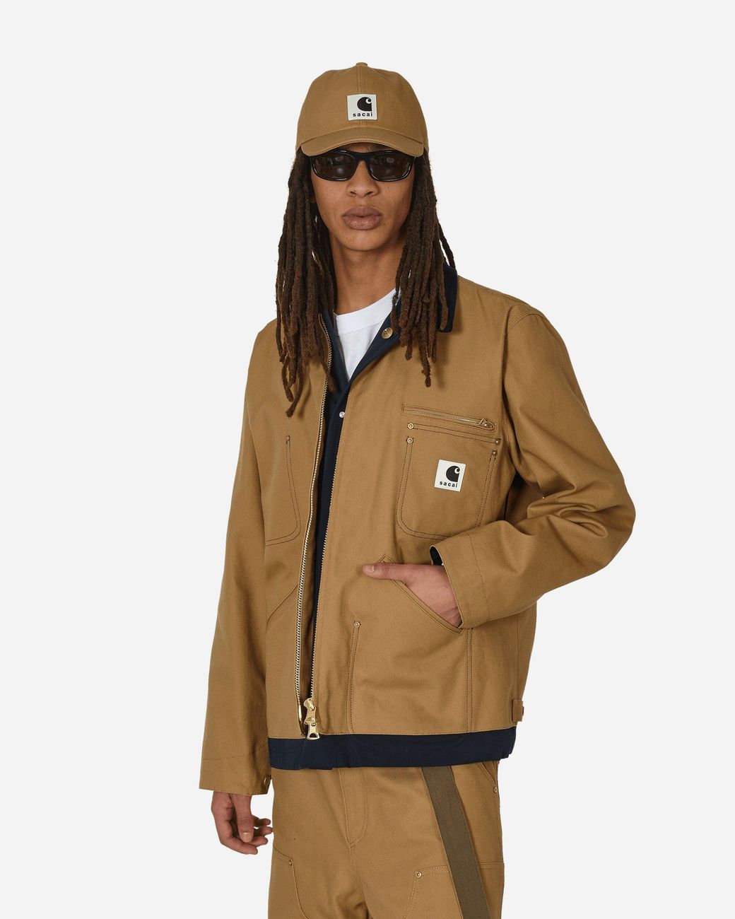 Sacai Carhartt Wip Reversible Duck Jacket / Navy in Natural Sacai Carhartt Wip Reversible Duck Jacket / Navy in Natural