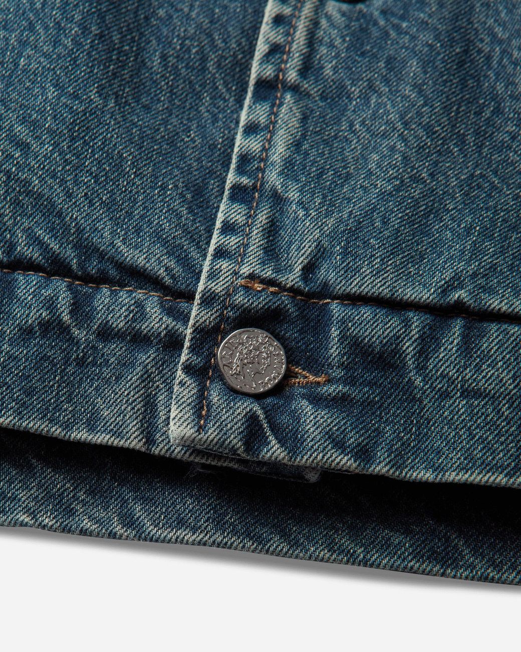 Aries Blue Sherpa Vintage Western Car Coat for men