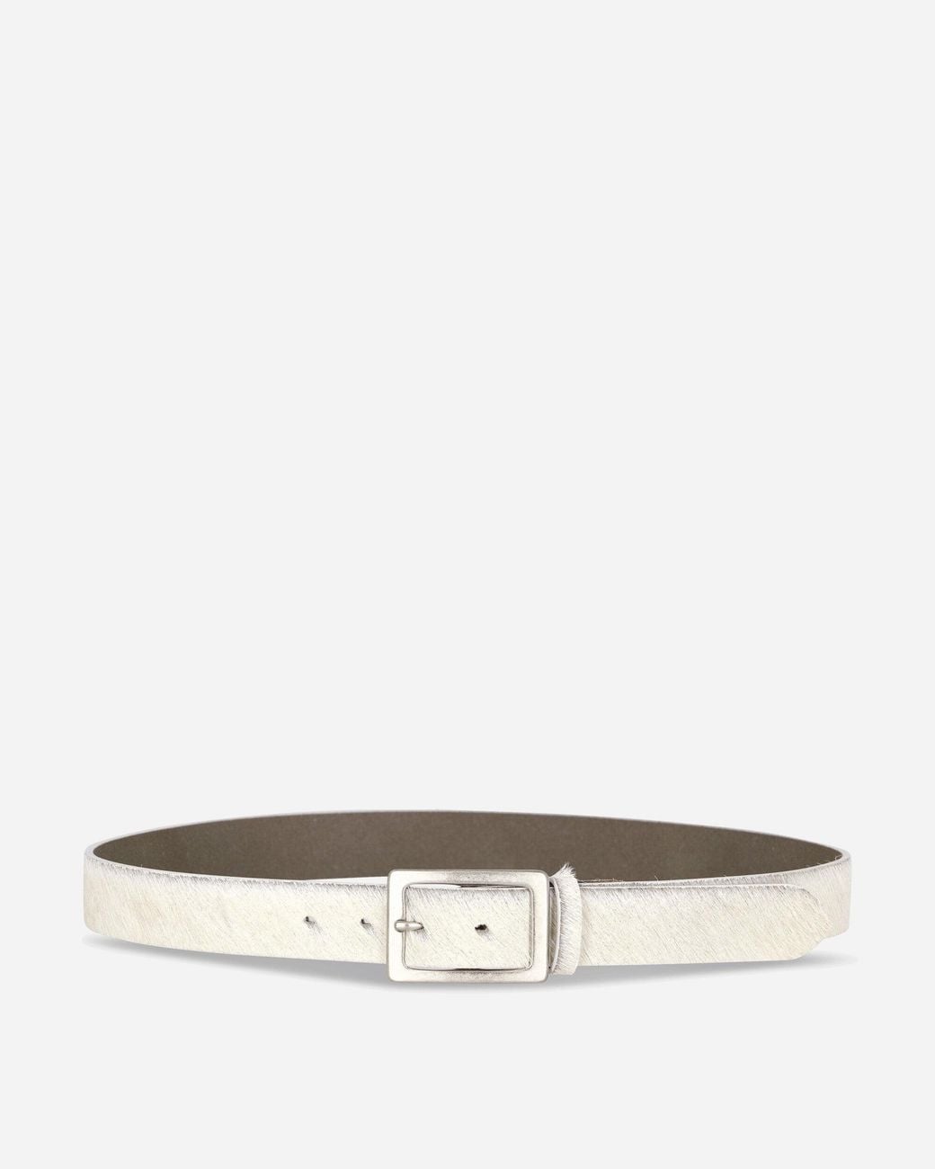 Neighborhood White Hair-on Leather Belt for men