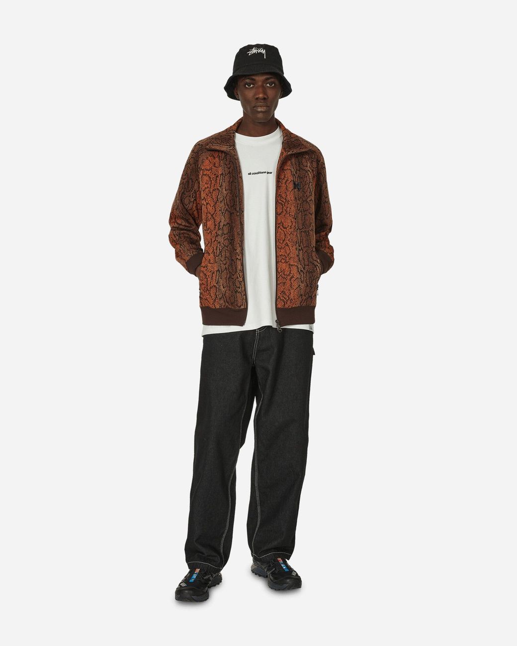 needles-Brown-Poly-Jaquard-