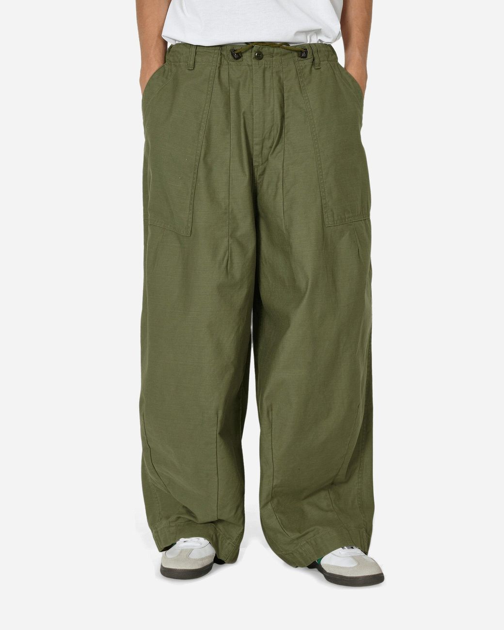 Needles track pants olive sale
