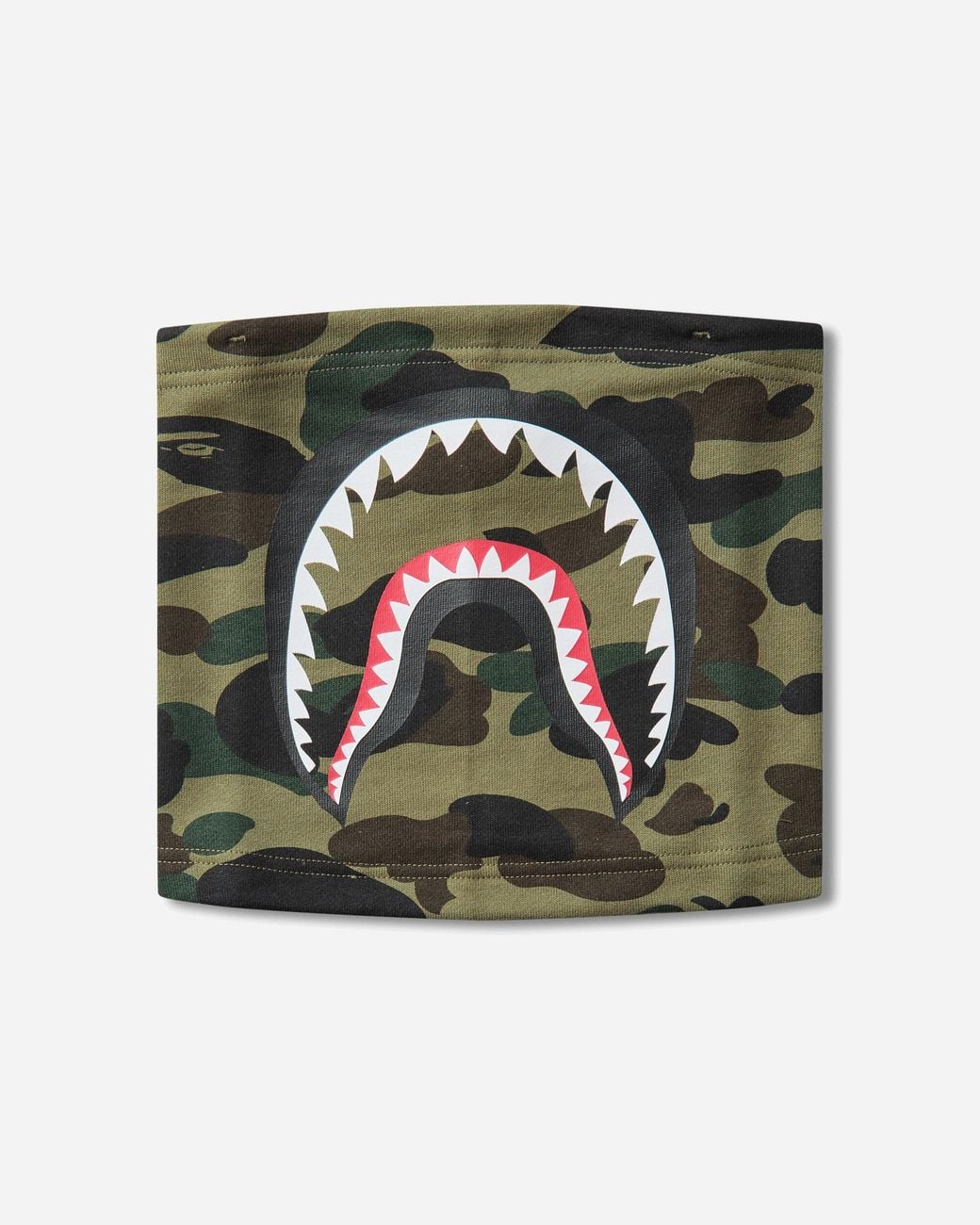 A Bathing Ape Green 1St Camo Shark Neck Warmer for men