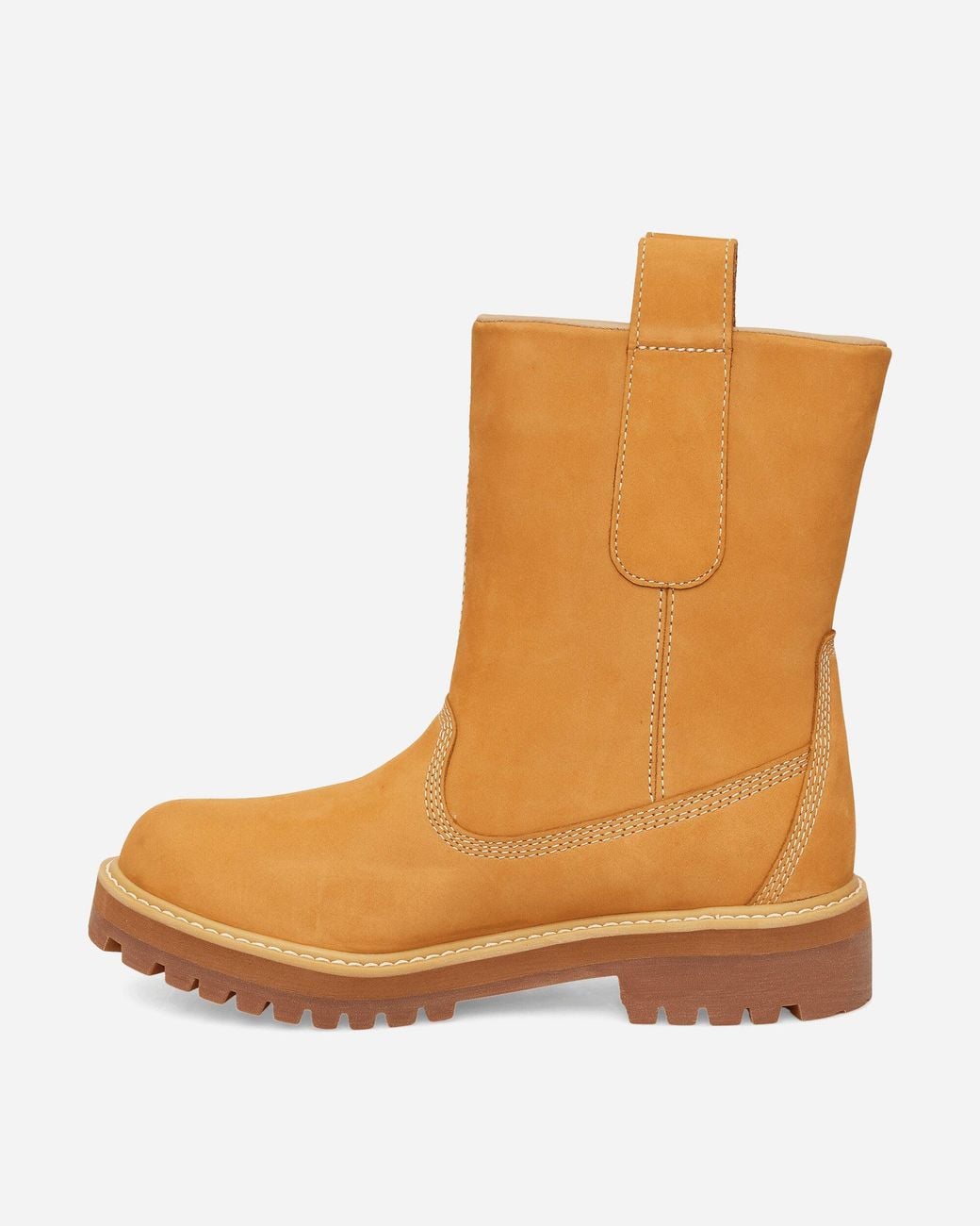 Timberland Orange Heritage Mid Pull-on Boots Wheat for men