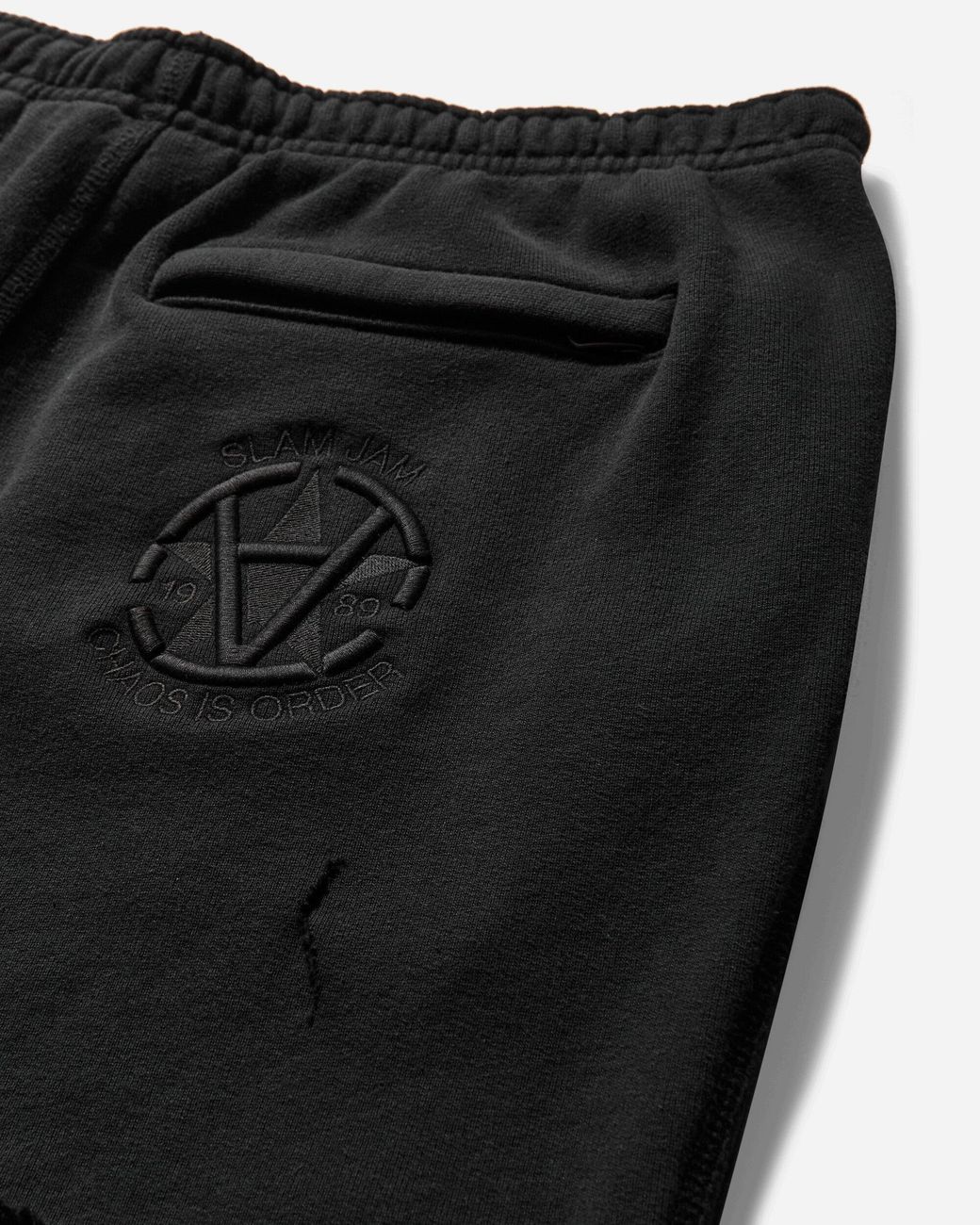 Converse Black Slam Jam Destroyed Sweatpants for men