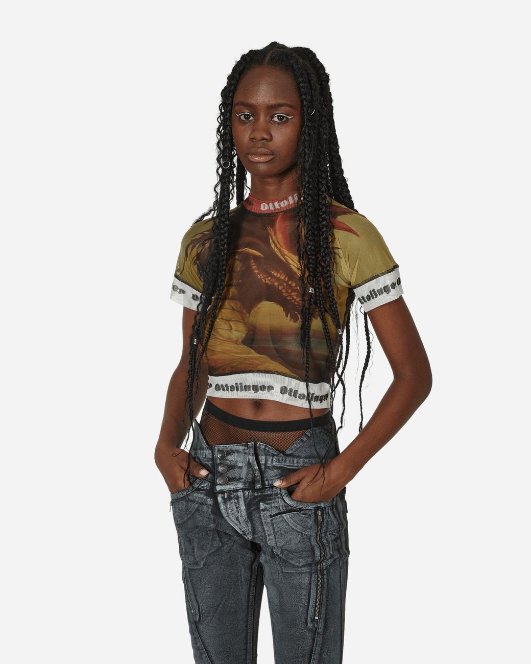 OTTOLINGER Yellow Slam Jam Mesh T-Shirt Mustard