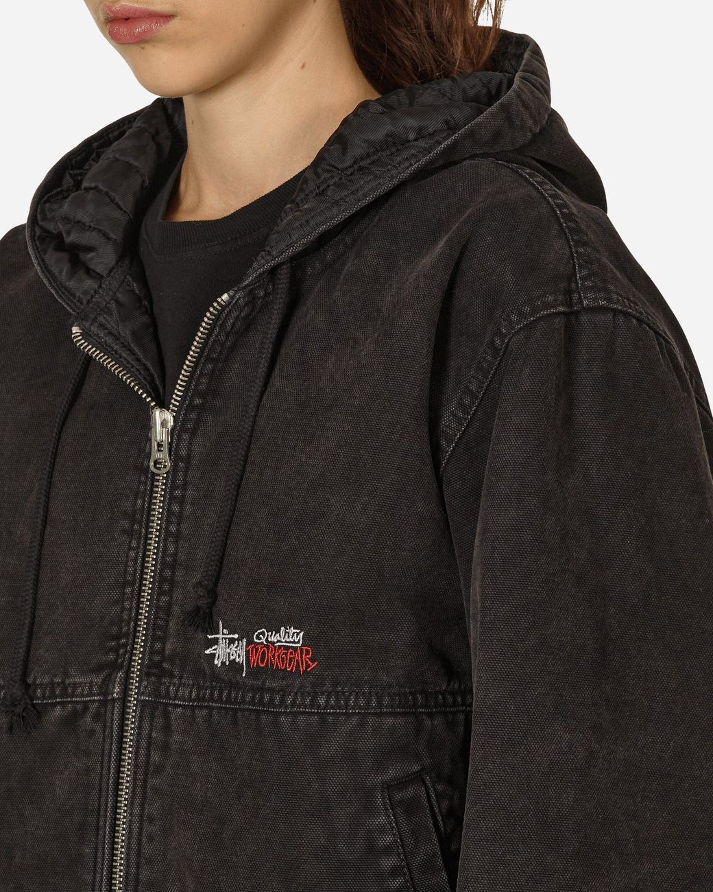 Stussy Women's Black Canvas Insulated Work Jacket