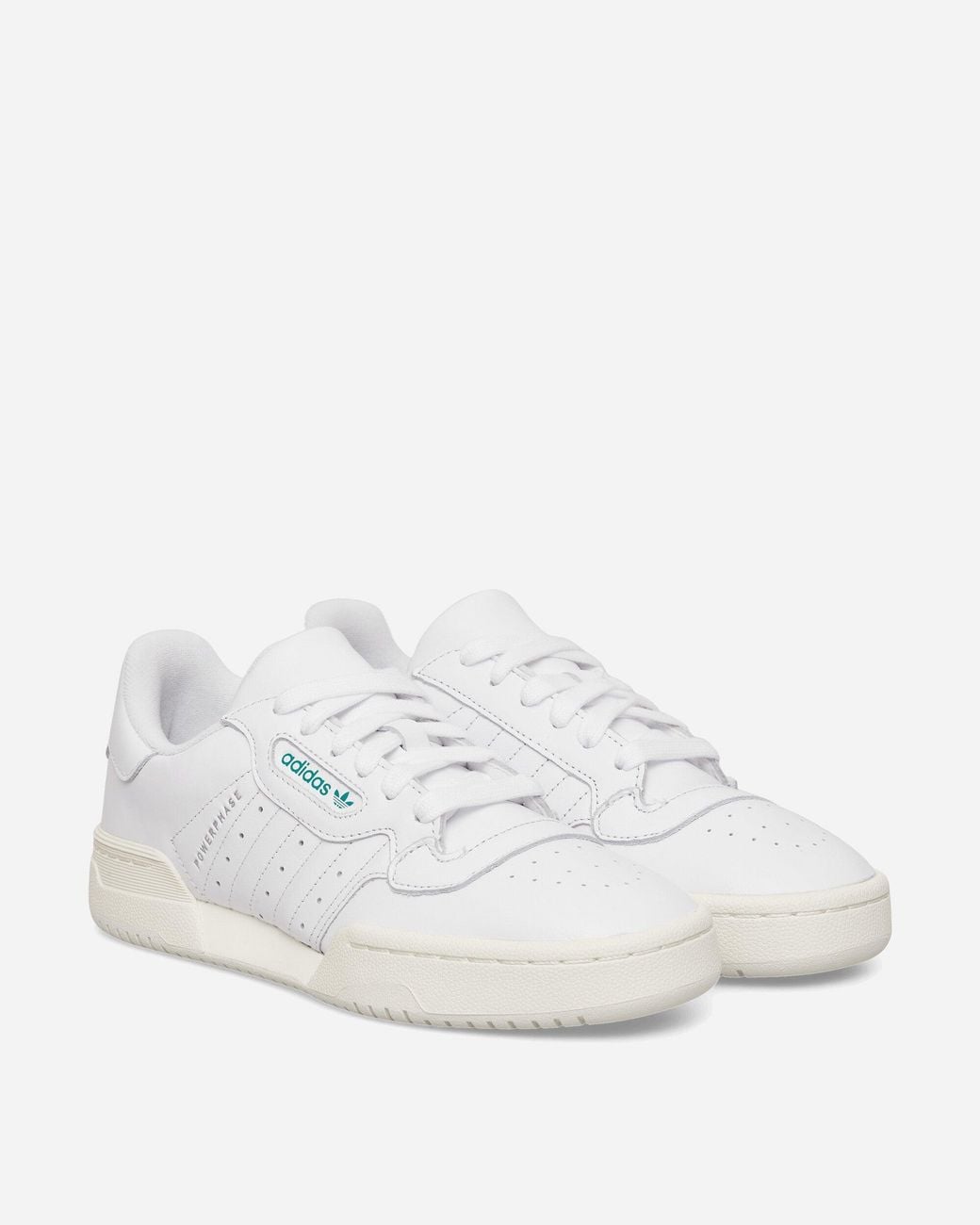 Adidas White Powerphase Sneakers Cloud / Power Green for men