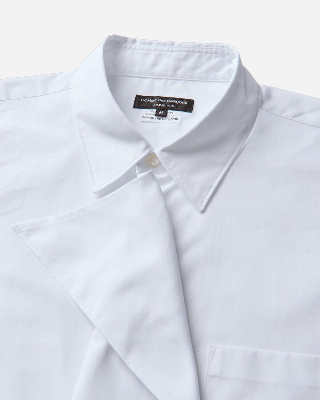 Comme des Garçons White S Asymmetric Draped-Panel Shirt for men