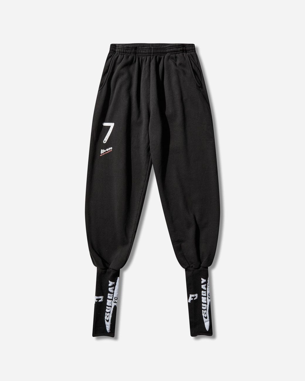 PROTOTYPES Black Stirrup Sweatpants for men