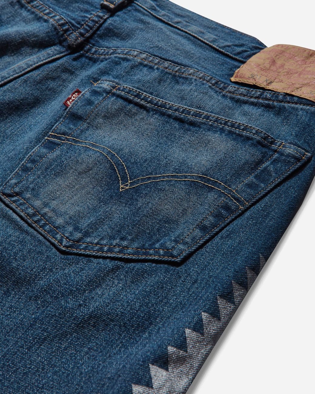 Levi's Blue Slam Jam 501 1955 Custom Jeans Stone Washed for men