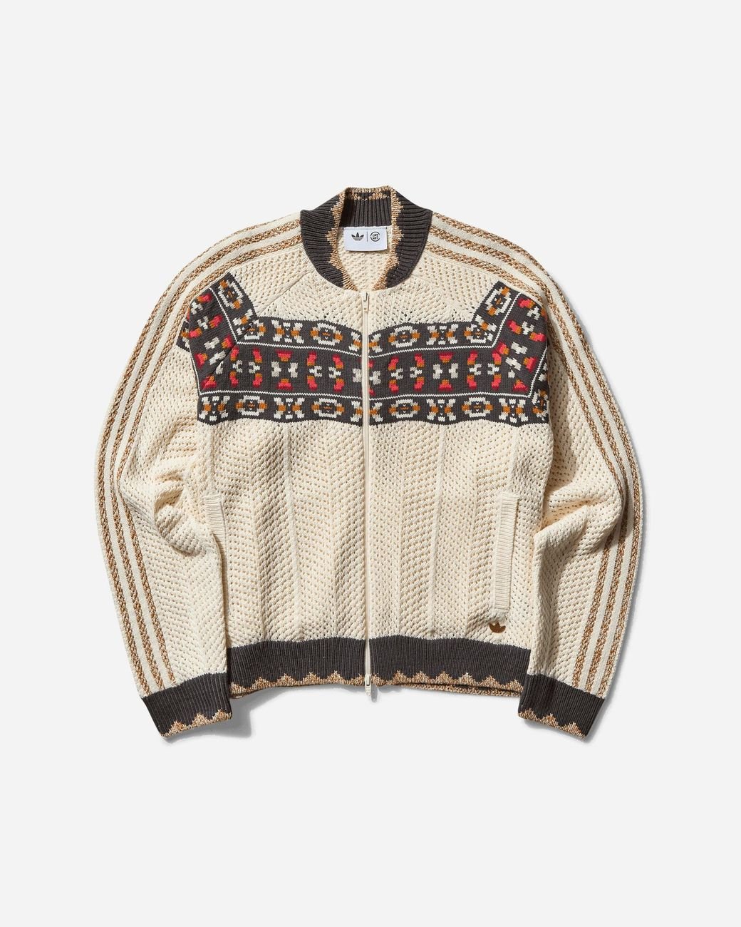 トップス adidas x CLOT Crochet Track Top \"Beige Adidas x Clot】Crochet Track Top Beige Tone - KR Sizing
