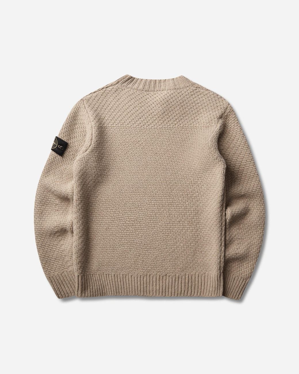 Stone Island Natural S Lambswool Crewneck Sweater Biscuit Melange for men