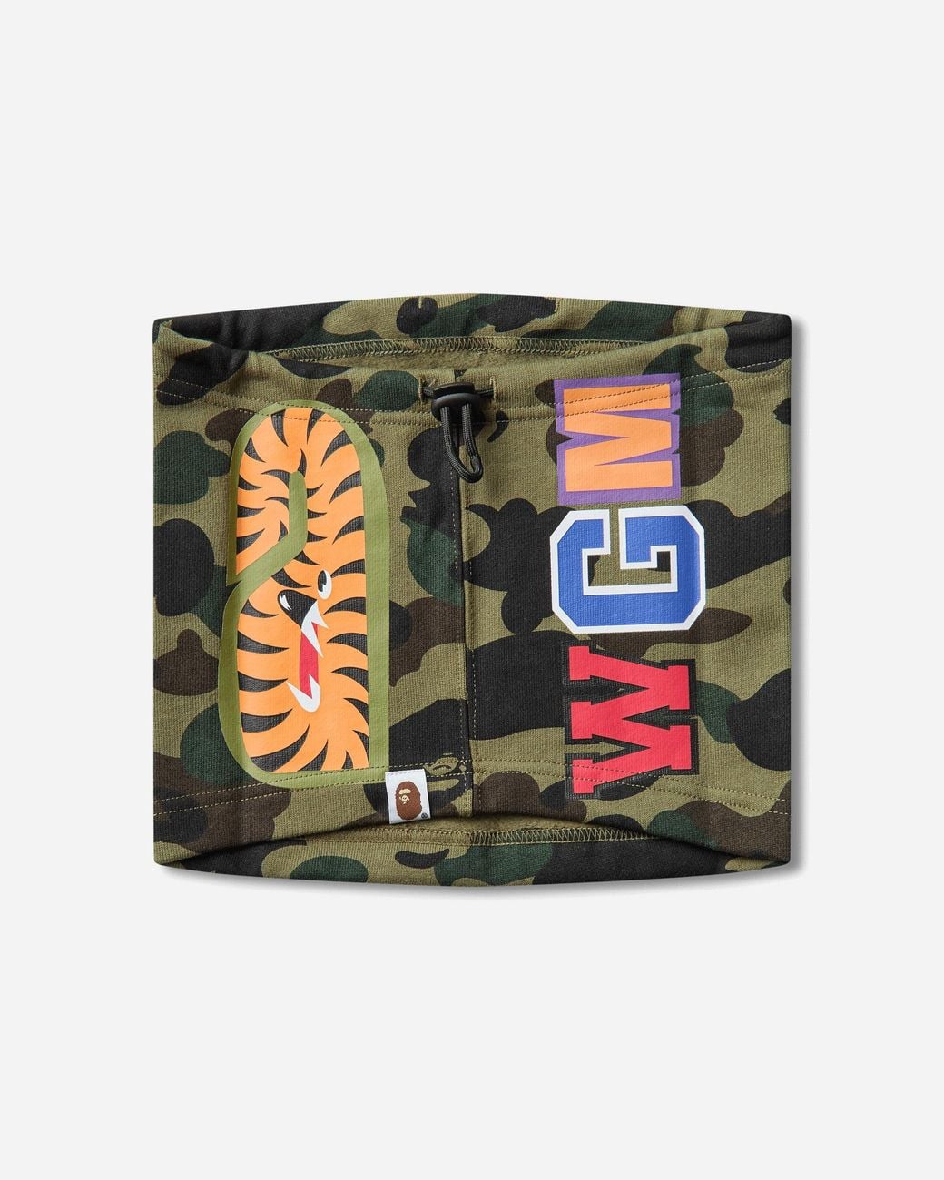 A Bathing Ape Green 1St Camo Shark Neck Warmer for men
