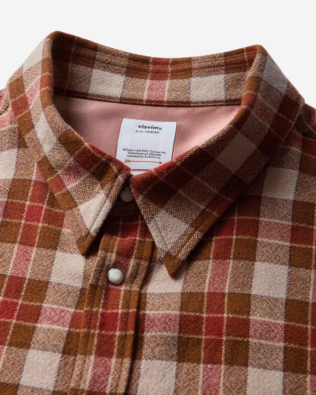 Visvim Brown S Meridian Check Longsleeve Shirt for men