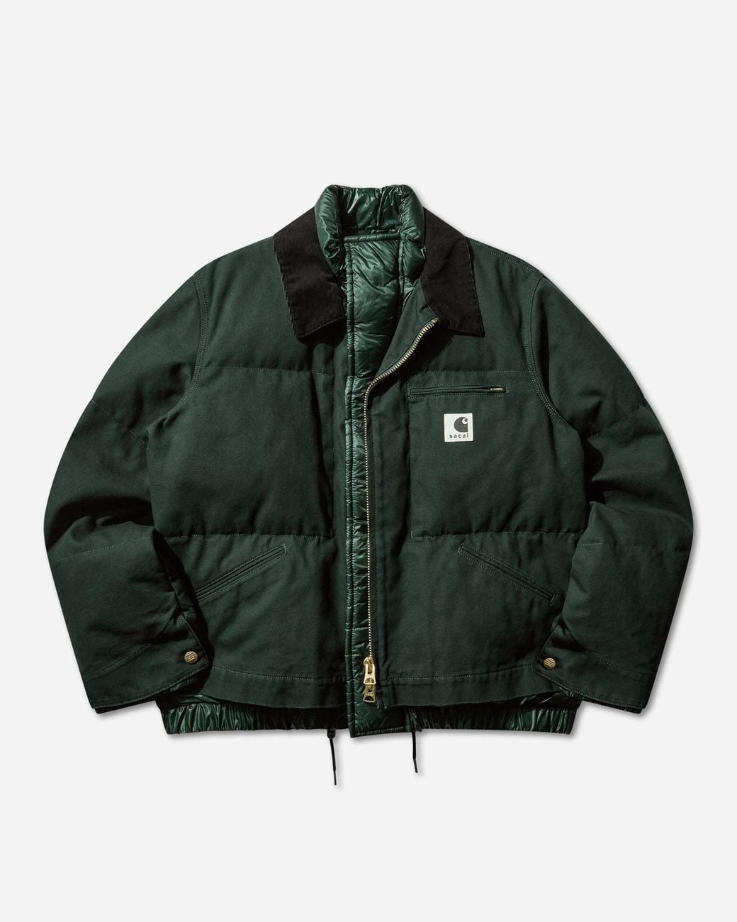 Sacai Men S Carhartt Wip Duck Puffer Jacket in Green for Men