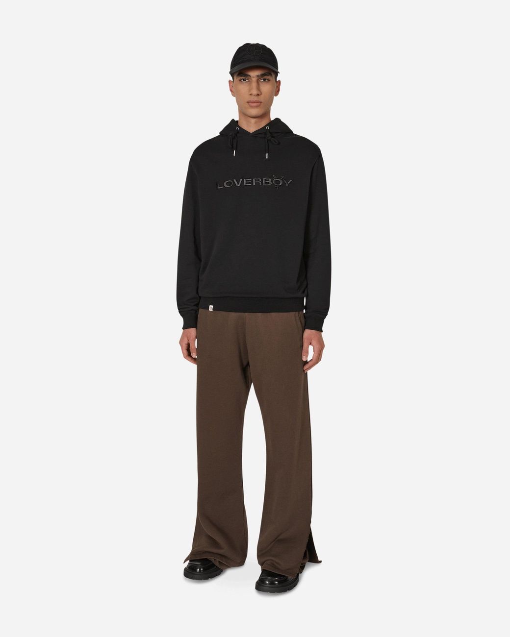 Charles Jeffrey Black Logo Hooded Sweatshirt for men