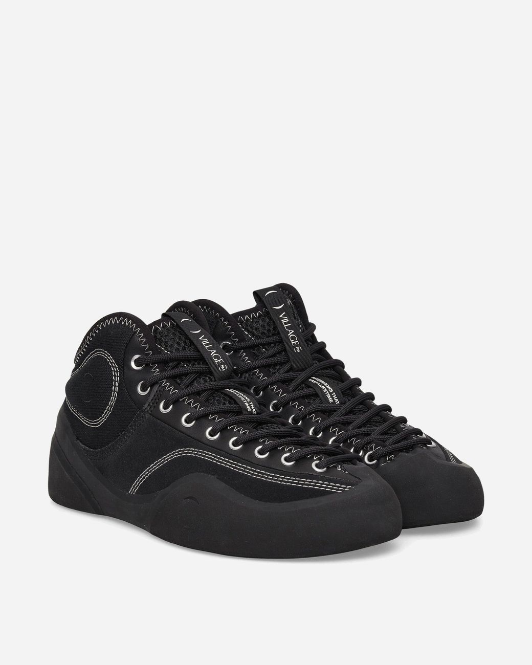 Village PM Black 1pm Mid Sneakers for men