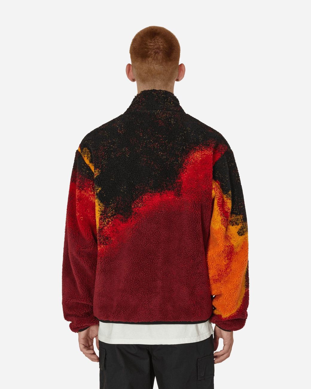 Stussy Sherpa Reversible Jacket Lava in Red for Men | Lyst