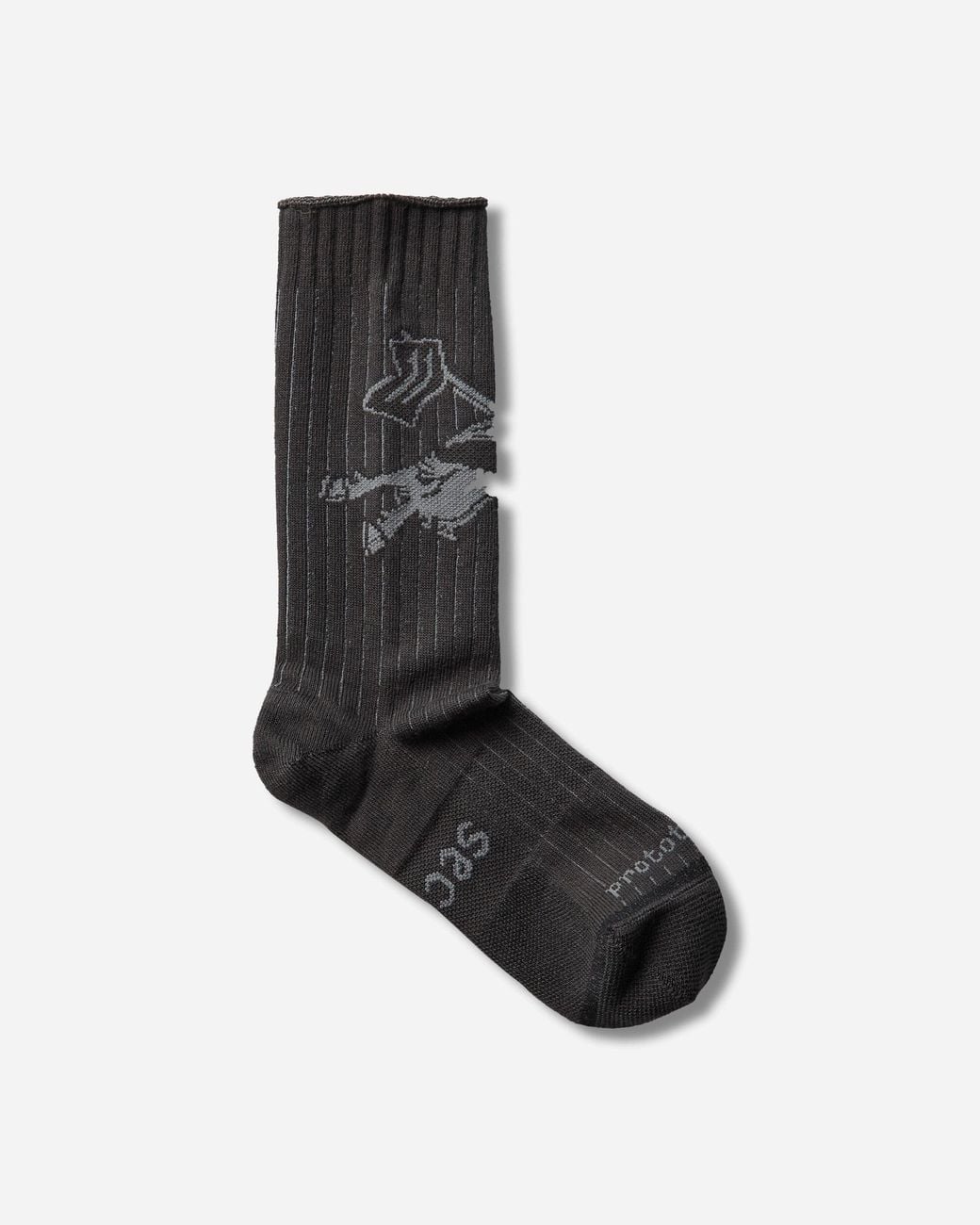 PROTOTYPES Black Cut-Out Graphic Socks for men