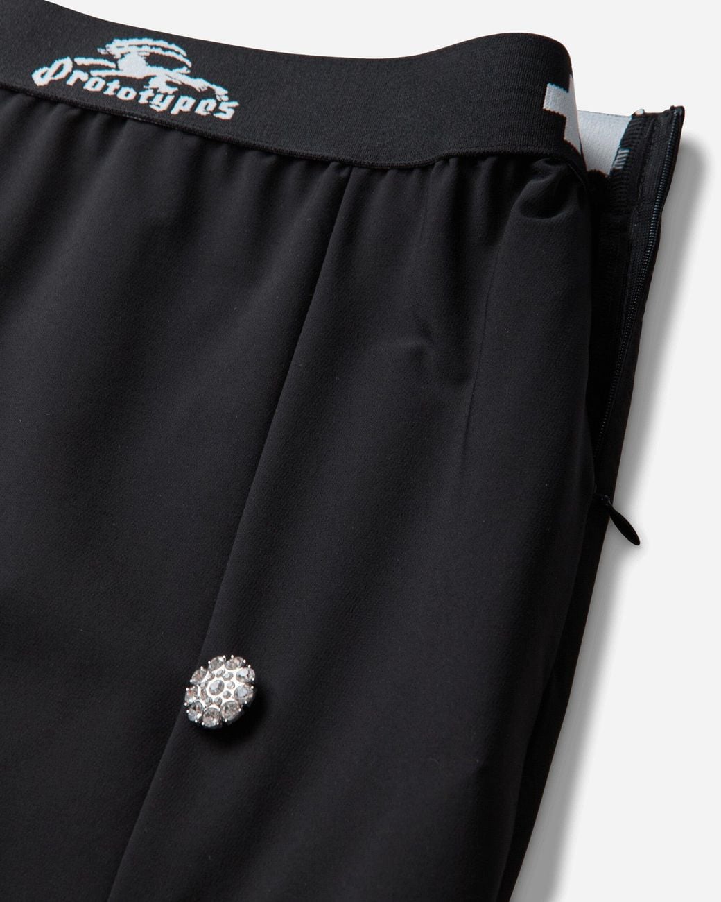 PROTOTYPES Black S Jewelry Button Skirt