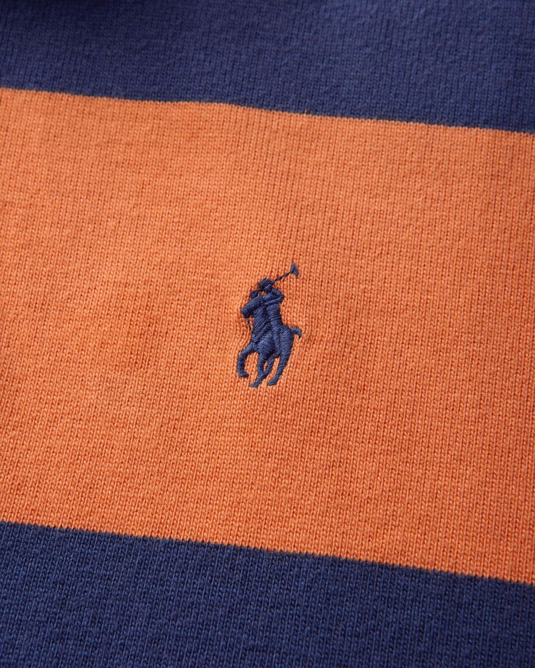 Polo Ralph Lauren Blue Men S Big Fit Striped Jersey Rugby Shirt Kona / Dark Cobalt for men