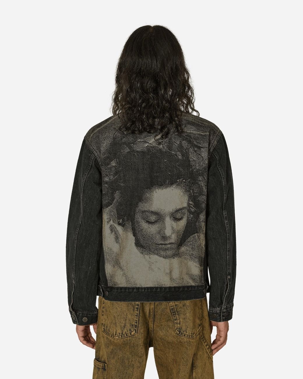 Black Graphic Denim Jacket by UNDERCOVER on Sale
