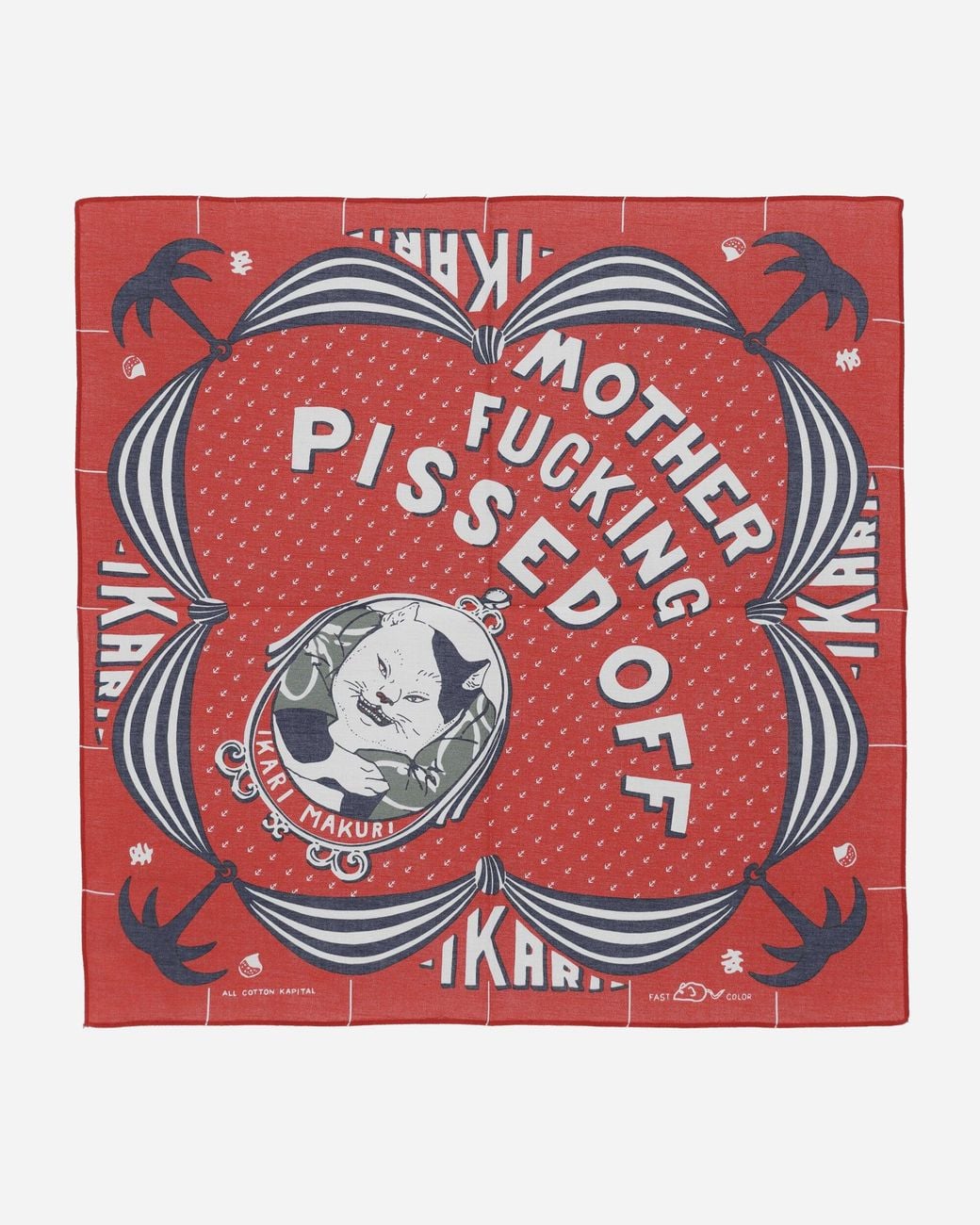Kapital Red Color Bandana (Ikari Makuri) for men