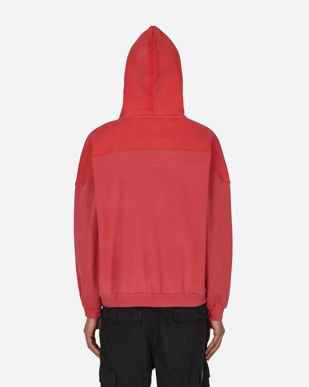 Guess Red Two Tone Hooded Sweatshirt for men