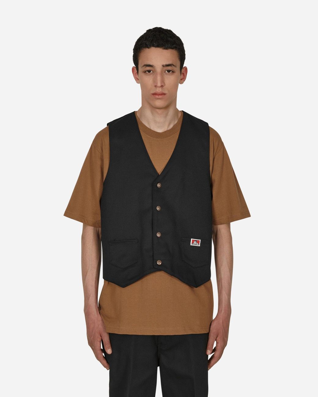 Ben Davis Work Clothes Solid Vest in Black for Men