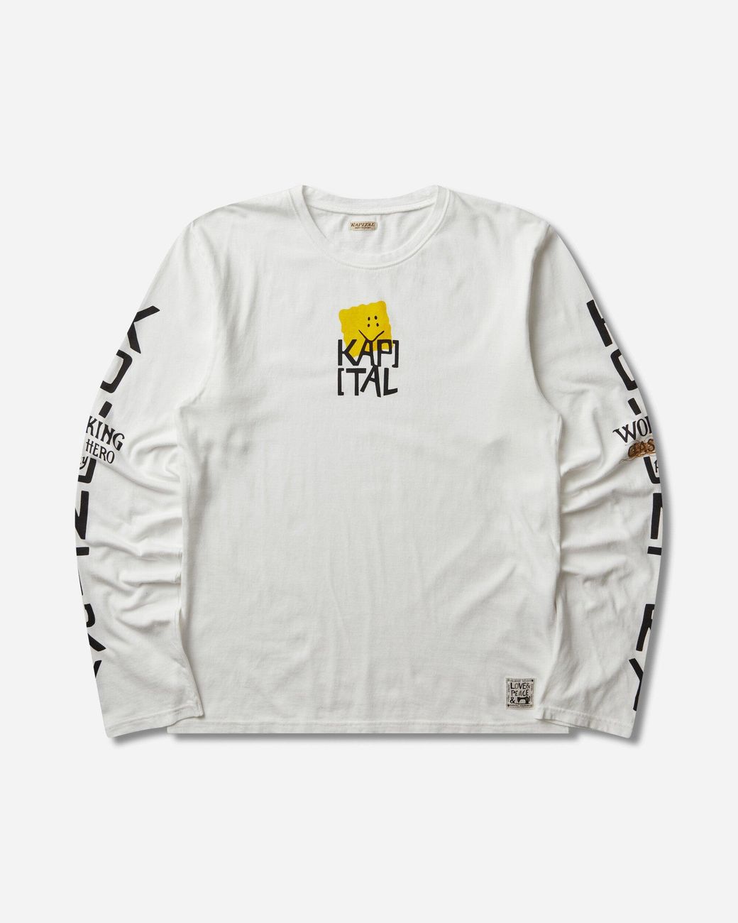 Kapital Gray S 20/-Jersey Crew Longsleeve T-Shirt (Peckish Kap) for men