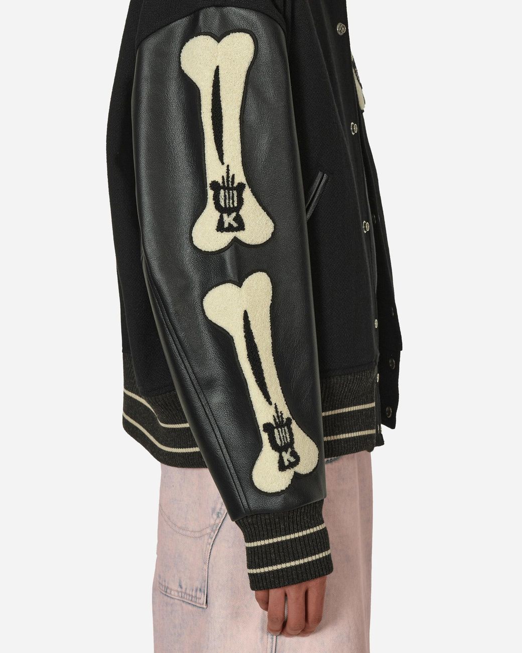 Kapital I Five Bone Varsity ジャケット スタジャン Kapital Wool I-Five Varsity Jacket in Black for Men | Lyst