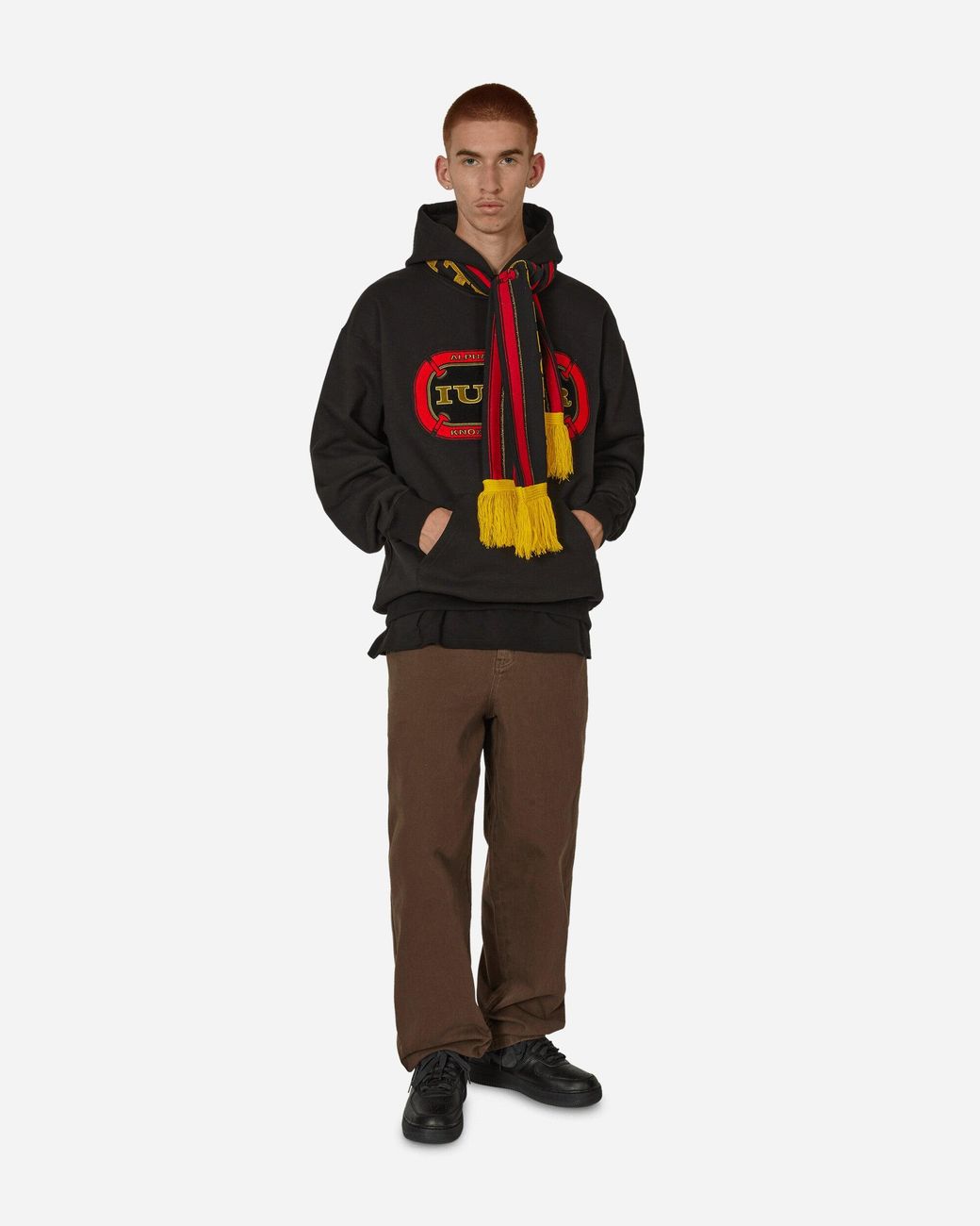 Iuter Black Alpha Industries Mat Hoodie for men