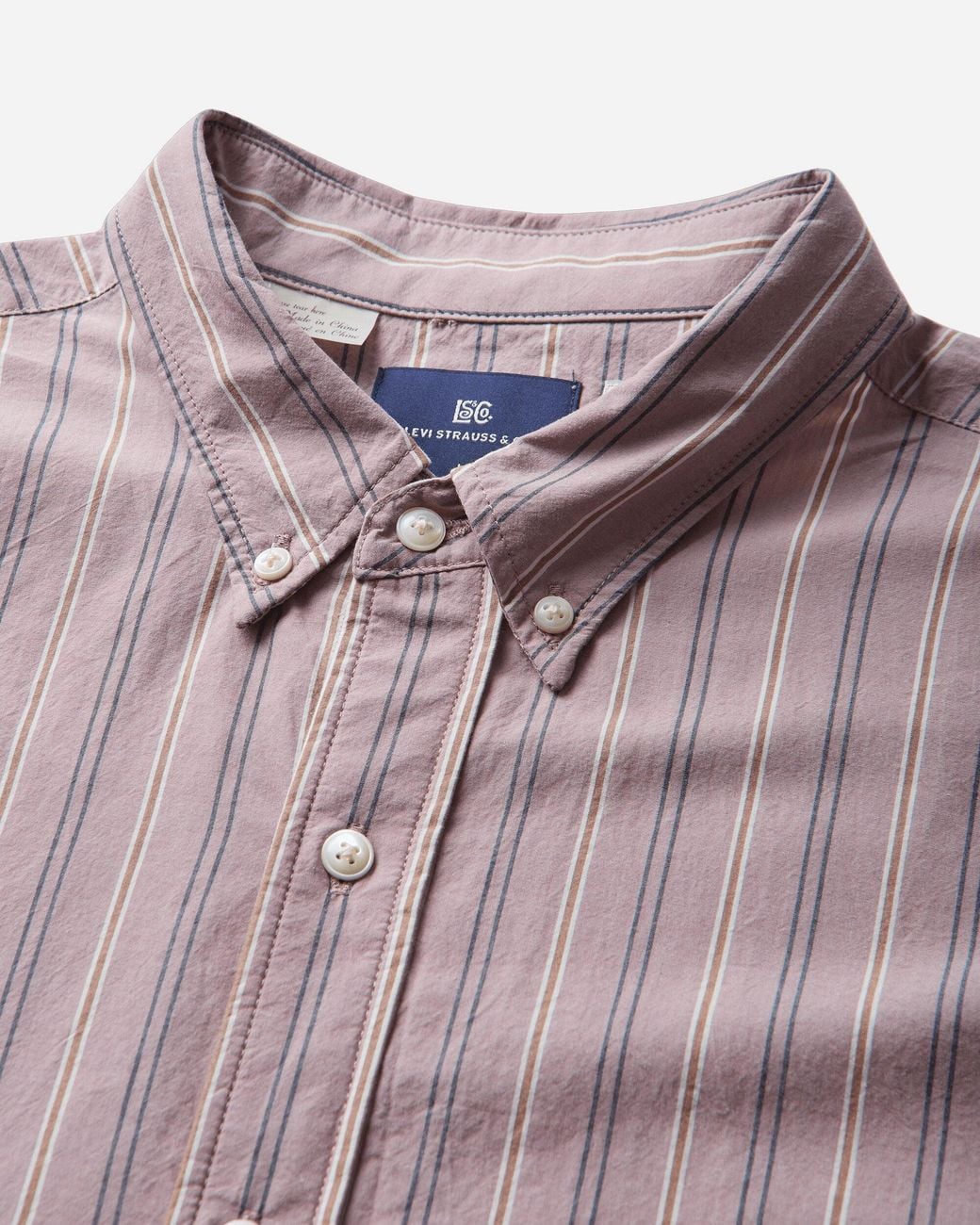 Levi's Pink Men S Blue Tab Relaxed Button Down Shirt Stripe for men