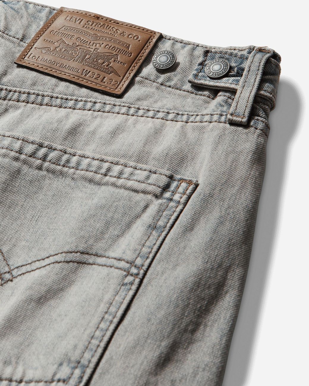 Levi's Gray S Baggy Barrel Jeans Medium Wash for men