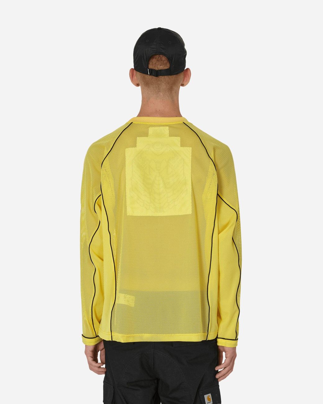 Cav Empt Mesh Raglan Colour Longsleeve T shirt Yellow for Men