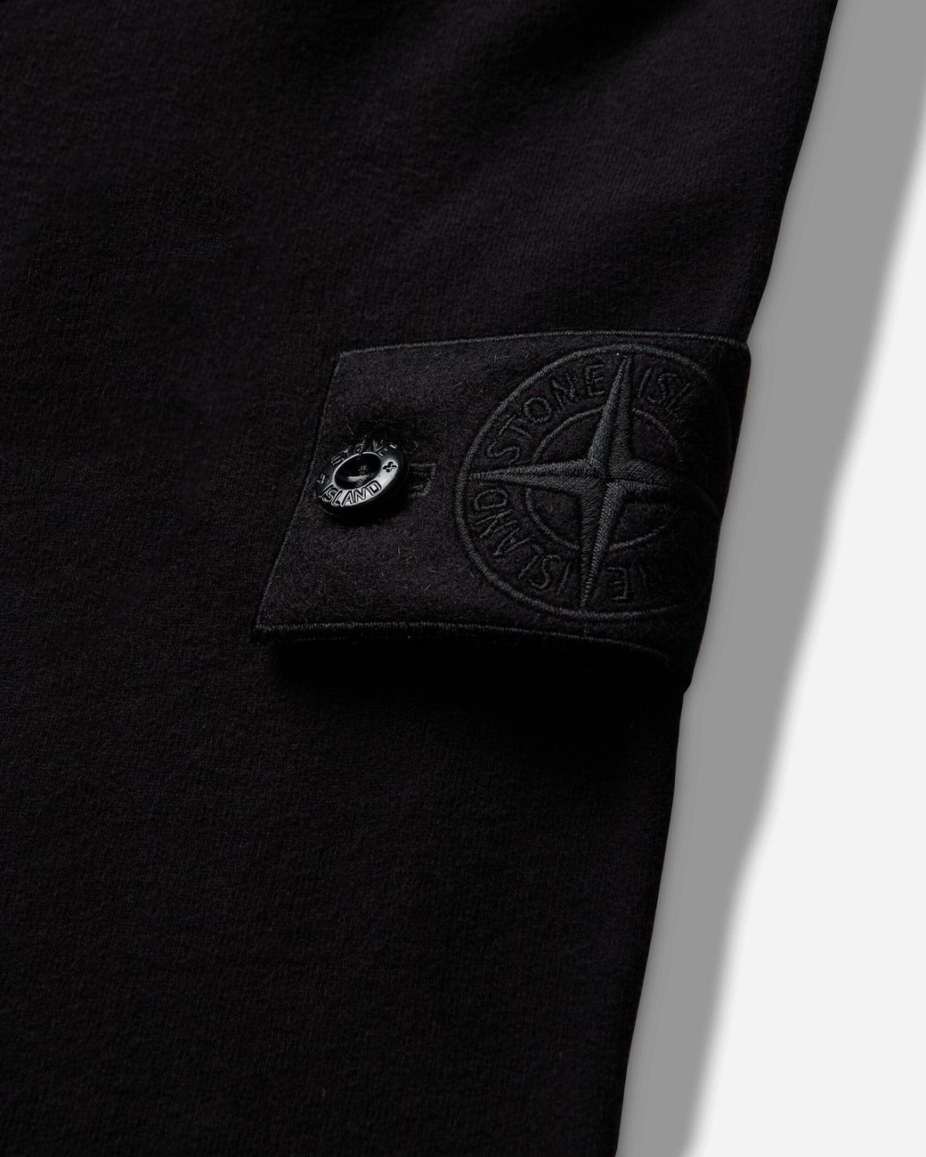 Stone Island Black Men S Ghost Stretch Cotton Fleece Crewneck Sweatshirt for men