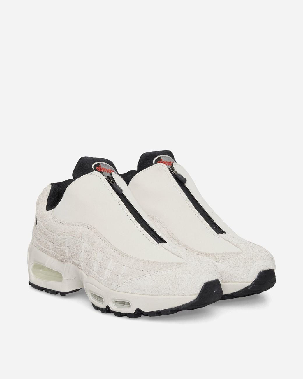 Nike White Air Max 95 Big Bubble Zip Sneakers Phantom / Light Crimson for men