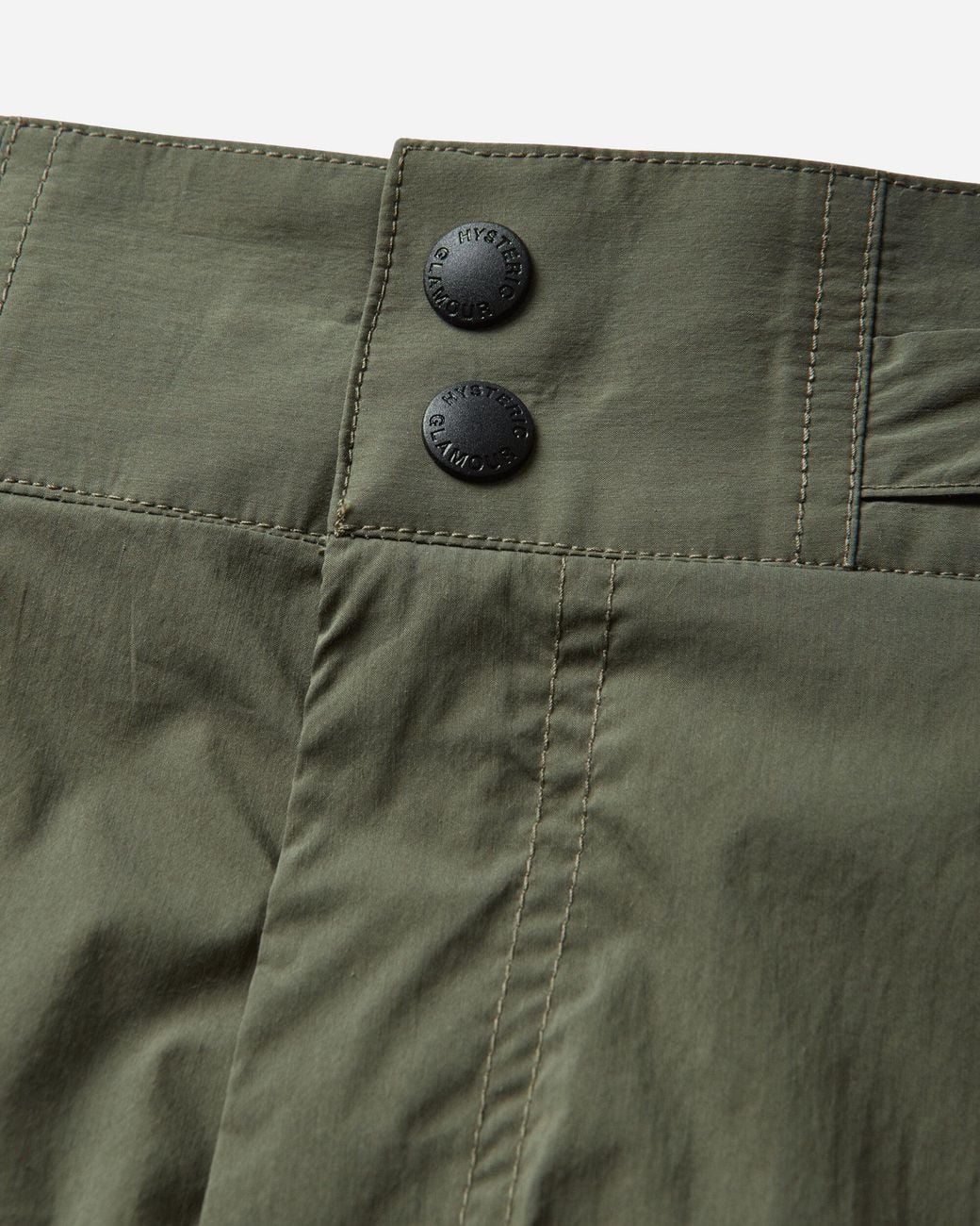 Hysteric Glamour Green S Side-Gathered Military Pants Khaki for men